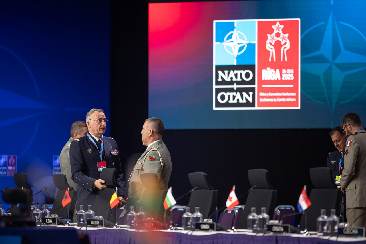 Chair of the NATO Military Committee, Admiral Giuseppe Cavo Dragone opens the Military Committee Conference