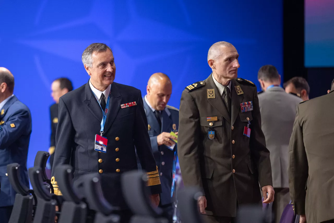 Chair of the NATO Military Committee, Admiral Giuseppe Cavo Dragone opens the Military Committee Conference