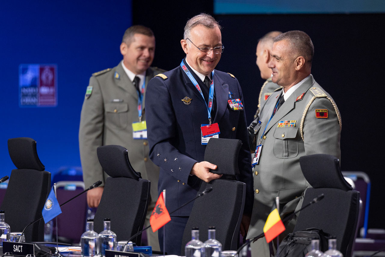 Chair of the NATO Military Committee, Admiral Giuseppe Cavo Dragone opens the Military Committee Conference