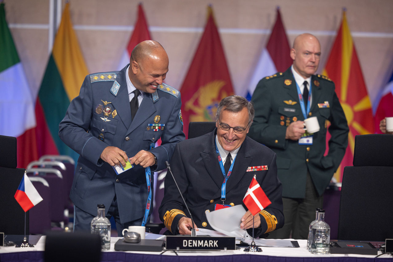 Chair of the NATO Military Committee, Admiral Giuseppe Cavo Dragone opens the Military Committee Conference