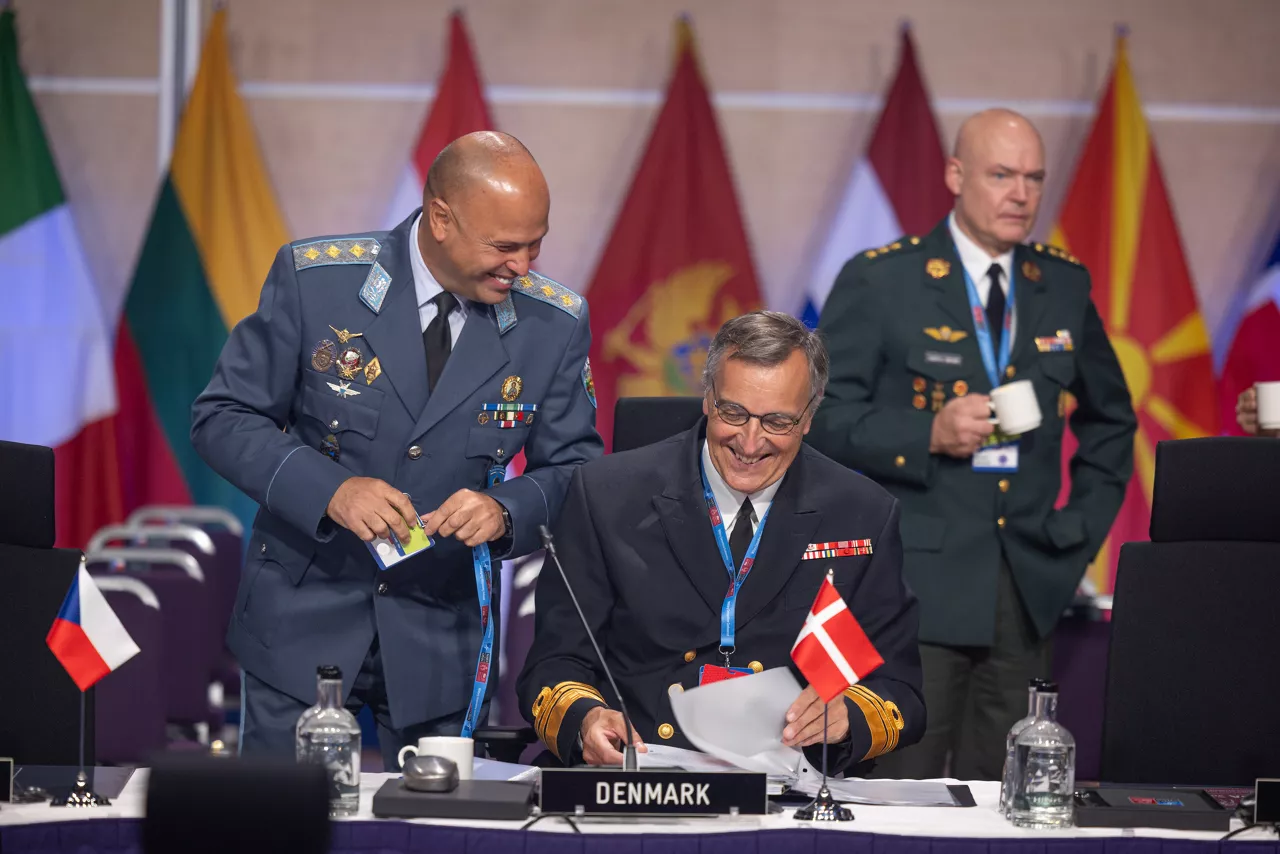 Chair of the NATO Military Committee, Admiral Giuseppe Cavo Dragone opens the Military Committee Conference