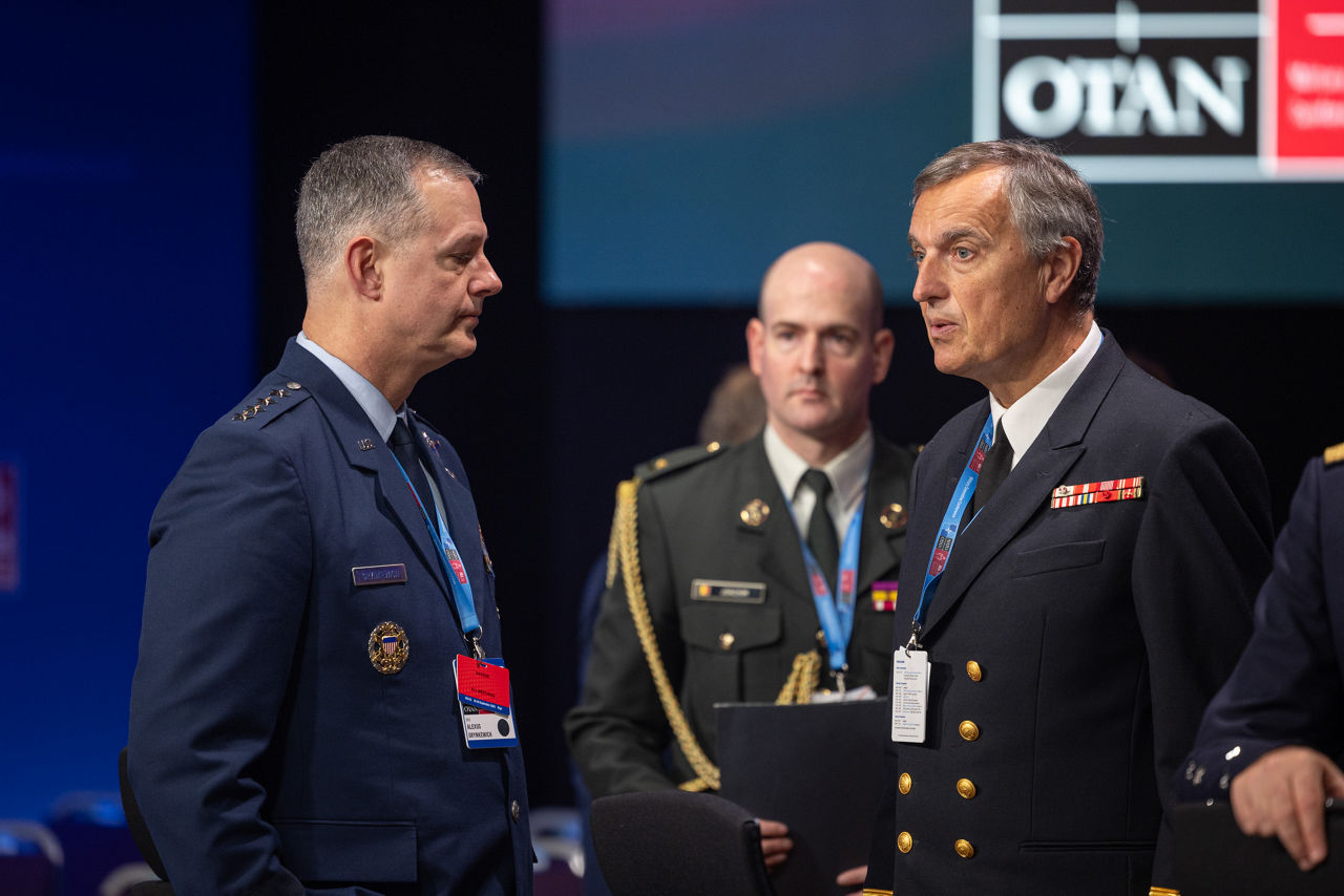 Chair of the NATO Military Committee, Admiral Giuseppe Cavo Dragone opens the Military Committee Conference