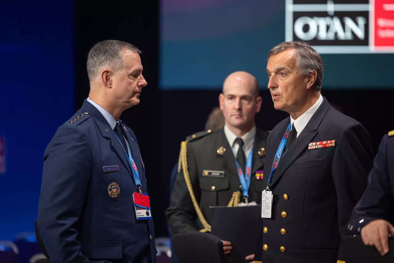 Chair of the NATO Military Committee, Admiral Giuseppe Cavo Dragone opens the Military Committee Conference