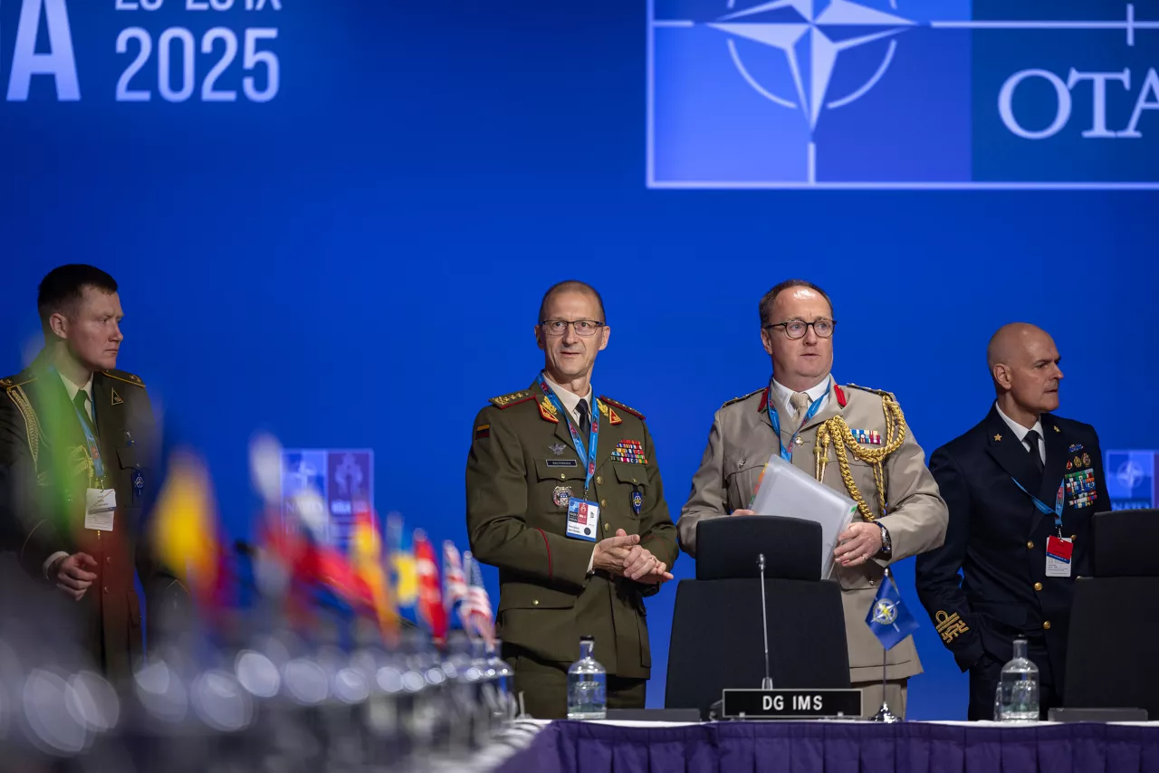 Chair of the NATO Military Committee, Admiral Giuseppe Cavo Dragone opens the Military Committee Conference