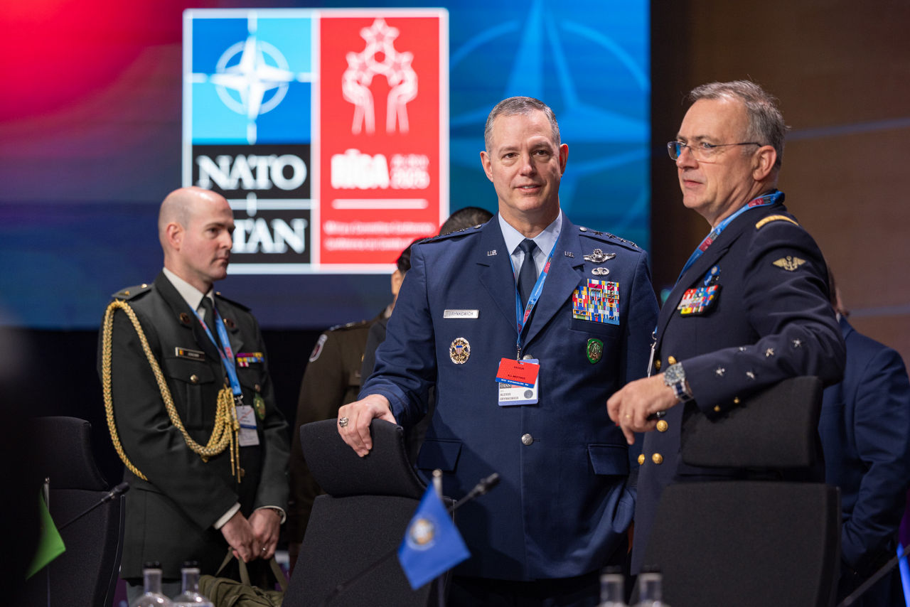 Chair of the NATO Military Committee, Admiral Giuseppe Cavo Dragone opens the Military Committee Conference