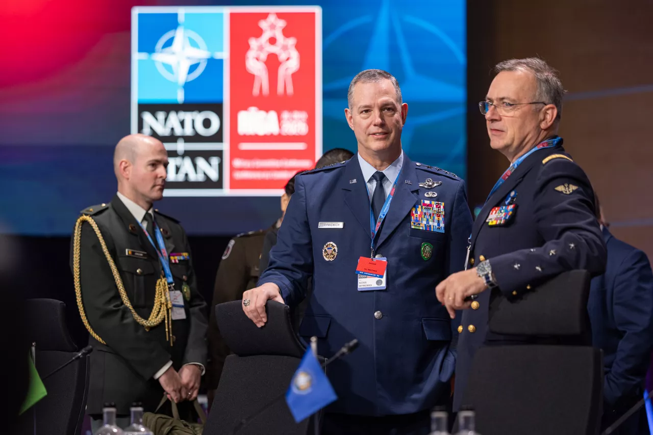 Chair of the NATO Military Committee, Admiral Giuseppe Cavo Dragone opens the Military Committee Conference