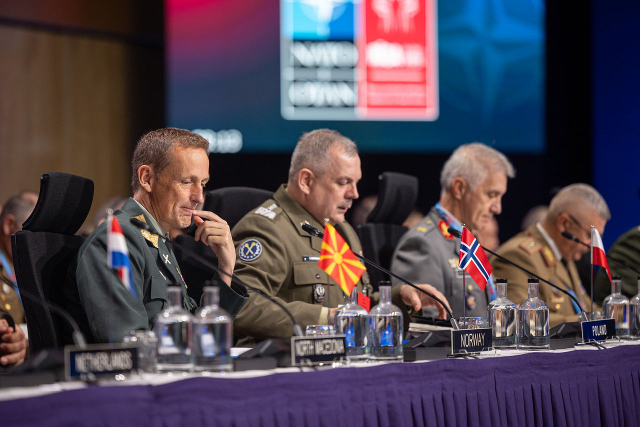 Chair of the NATO Military Committee, Admiral Giuseppe Cavo Dragone opens the Military Committee Conference