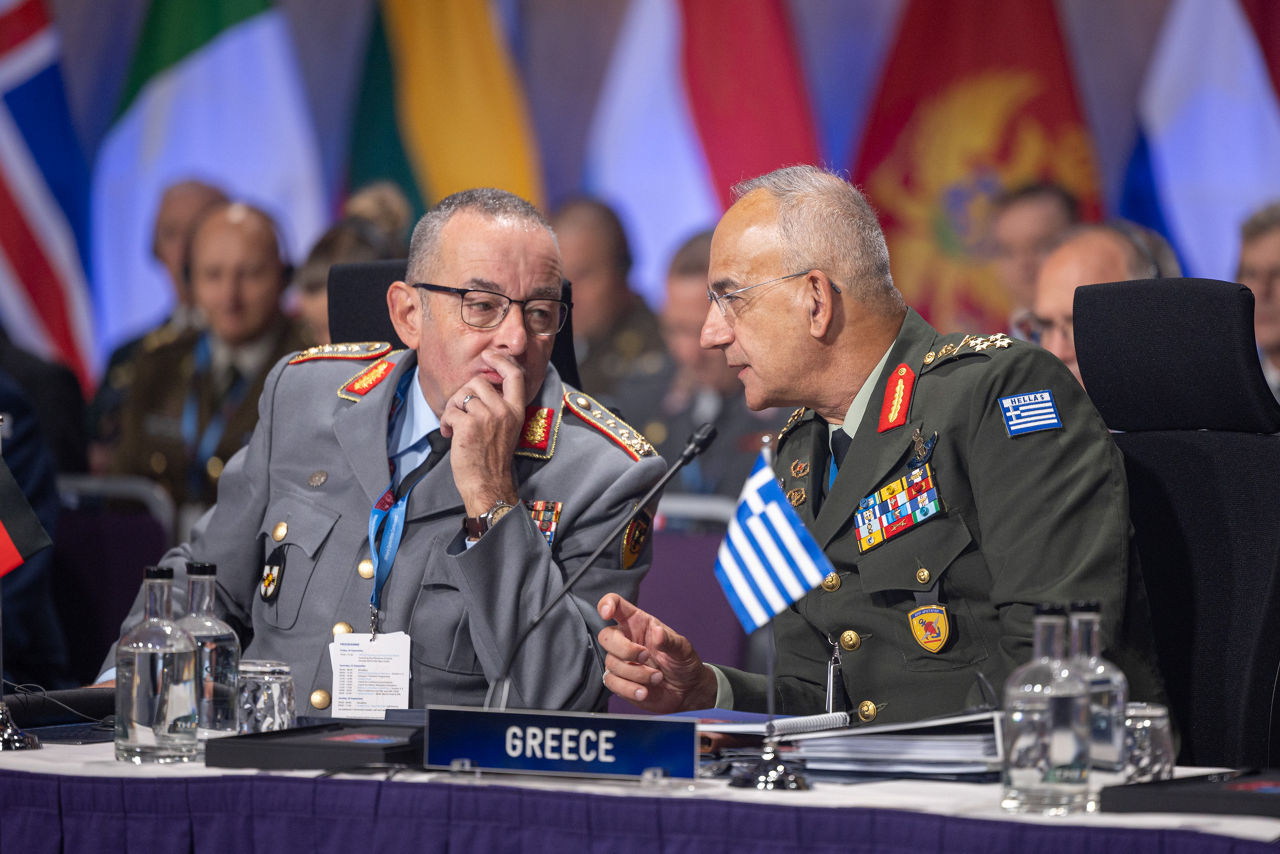 Chair of the NATO Military Committee, Admiral Giuseppe Cavo Dragone opens the Military Committee Conference