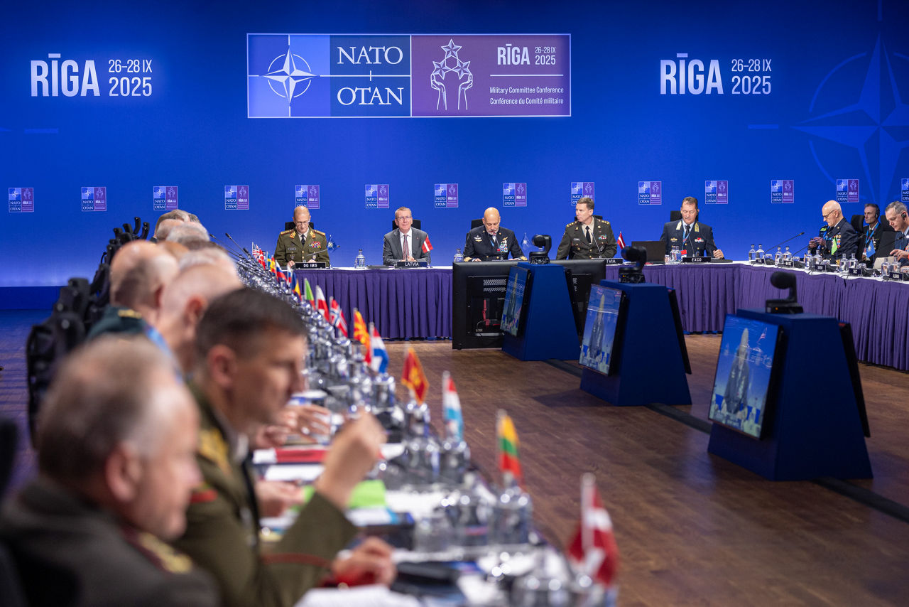 Chair of the NATO Military Committee, Admiral Giuseppe Cavo Dragone opens the Military Committee Conference