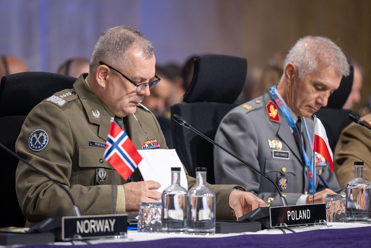 Chair of the NATO Military Committee, Admiral Giuseppe Cavo Dragone opens the Military Committee Conference