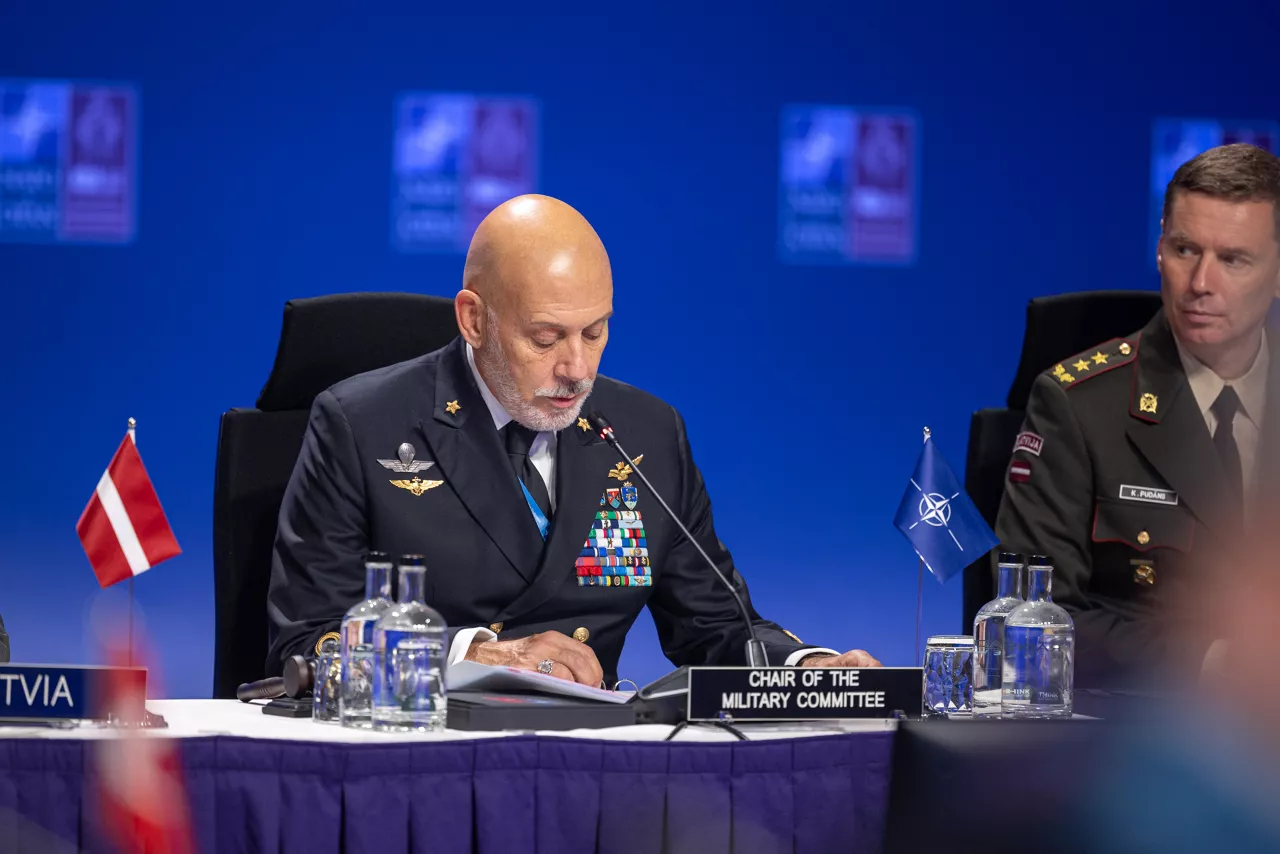 Chair of the NATO Military Committee, Admiral Giuseppe Cavo Dragone opens the Military Committee Conference