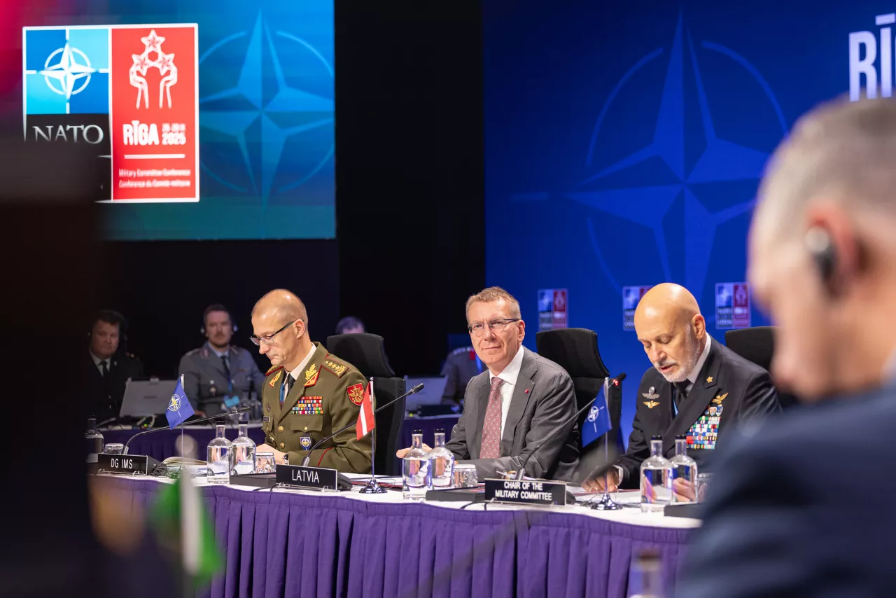 Chair of the NATO Military Committee, Admiral Giuseppe Cavo Dragone opens the Military Committee Conference