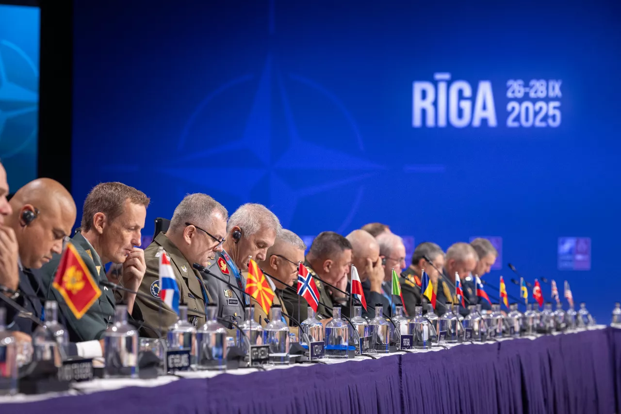 Chair of the NATO Military Committee, Admiral Giuseppe Cavo Dragone opens the Military Committee Conference