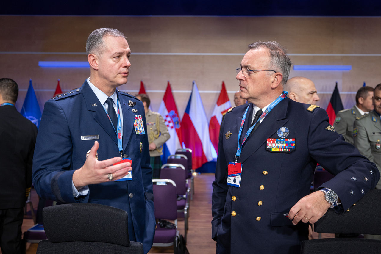 Chair of the NATO Military Committee, Admiral Giuseppe Cavo Dragone opens the Military Committee Conference