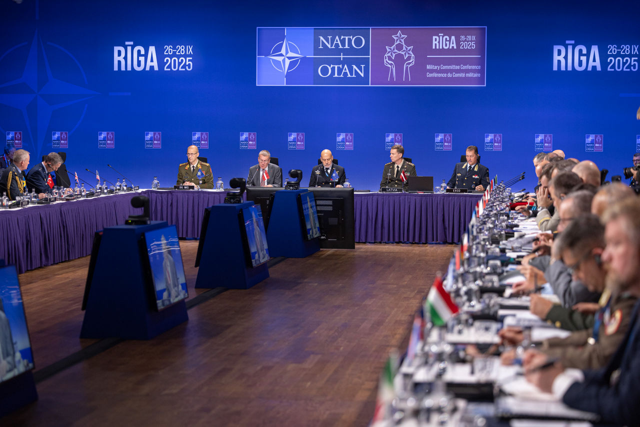 Chair of the NATO Military Committee, Admiral Giuseppe Cavo Dragone opens the Military Committee Conference