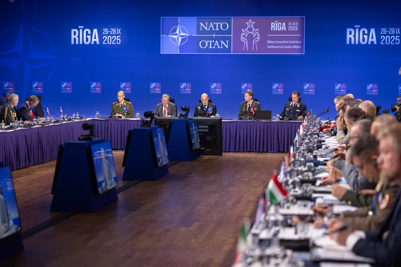 Chair of the NATO Military Committee, Admiral Giuseppe Cavo Dragone opens the Military Committee Conference