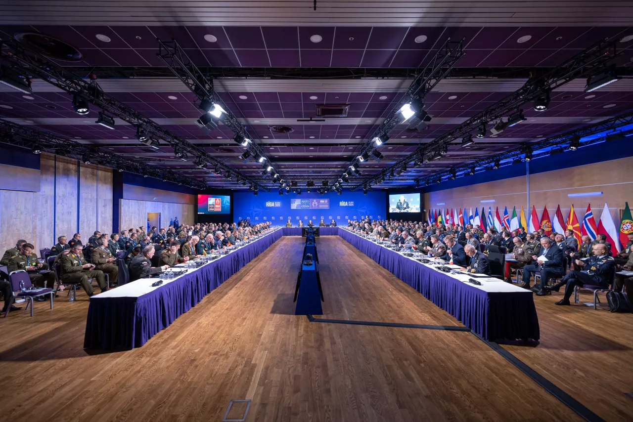 Chair of the NATO Military Committee, Admiral Giuseppe Cavo Dragone opens the Military Committee Conference