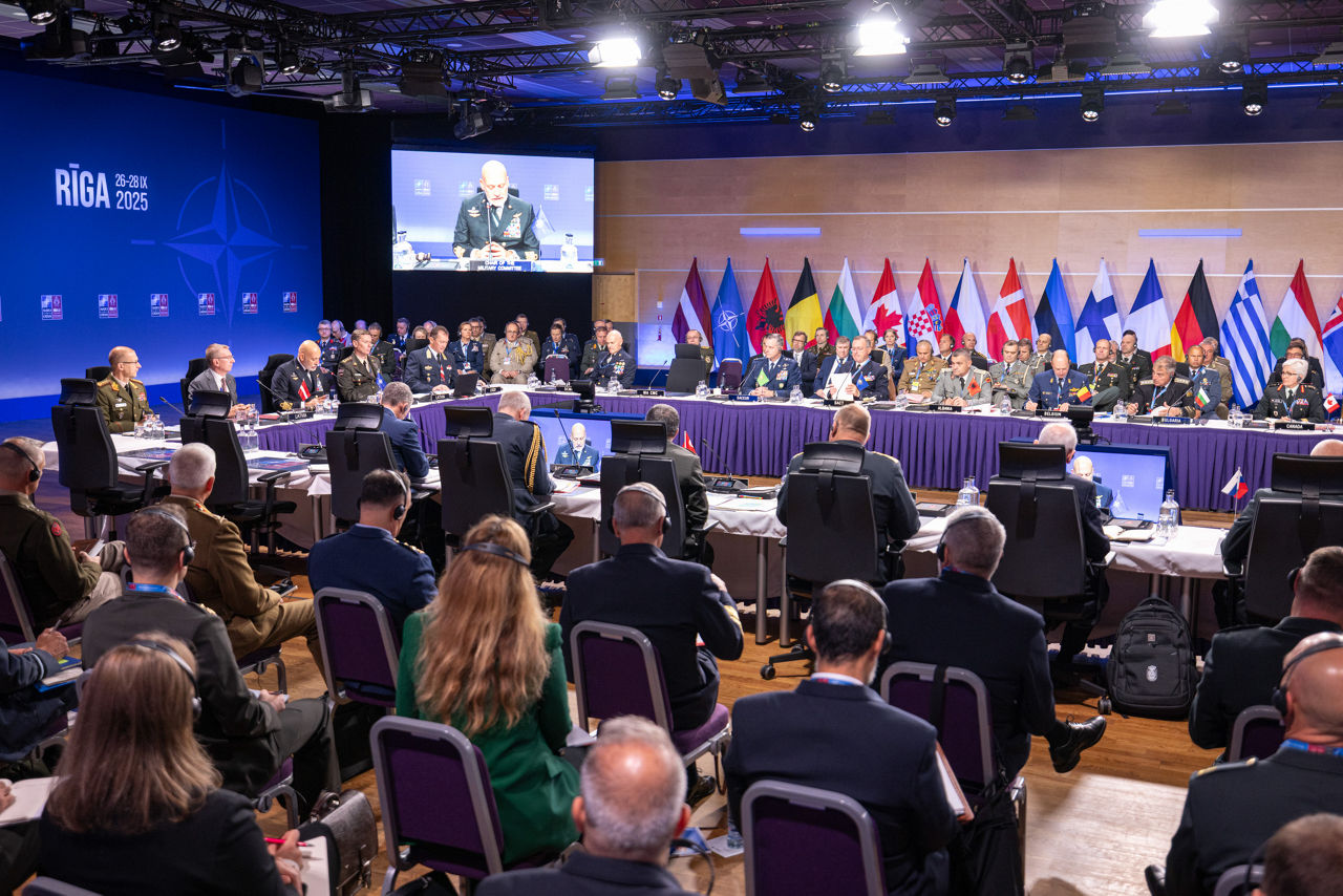 Chair of the NATO Military Committee, Admiral Giuseppe Cavo Dragone opens the Military Committee Conference