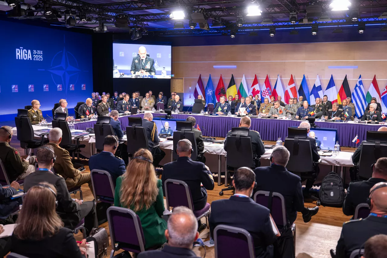 Chair of the NATO Military Committee, Admiral Giuseppe Cavo Dragone opens the Military Committee Conference