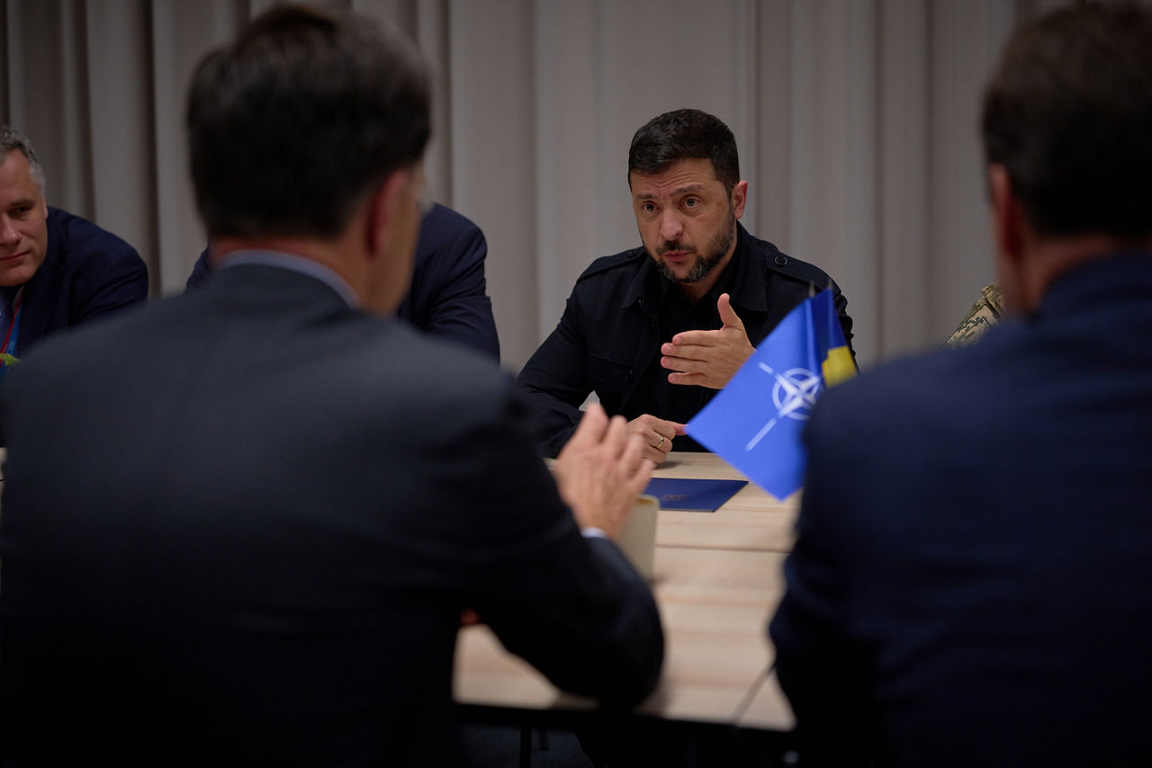 NATO Secretary General Mark Rutte meets with Volodymyr Zelenskyy, President of Ukraine
