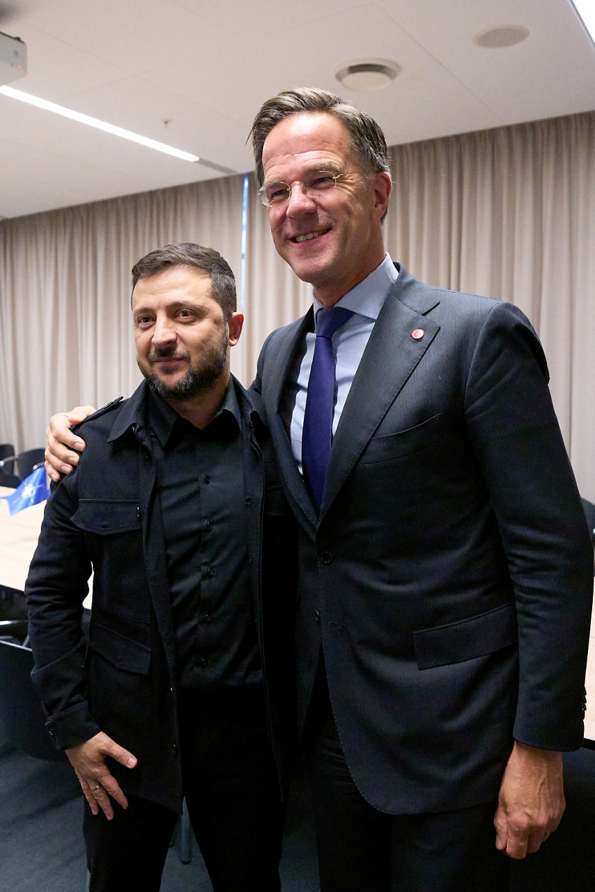 NATO Secretary General Mark Rutte meets with Volodymyr Zelenskyy, President of Ukraine