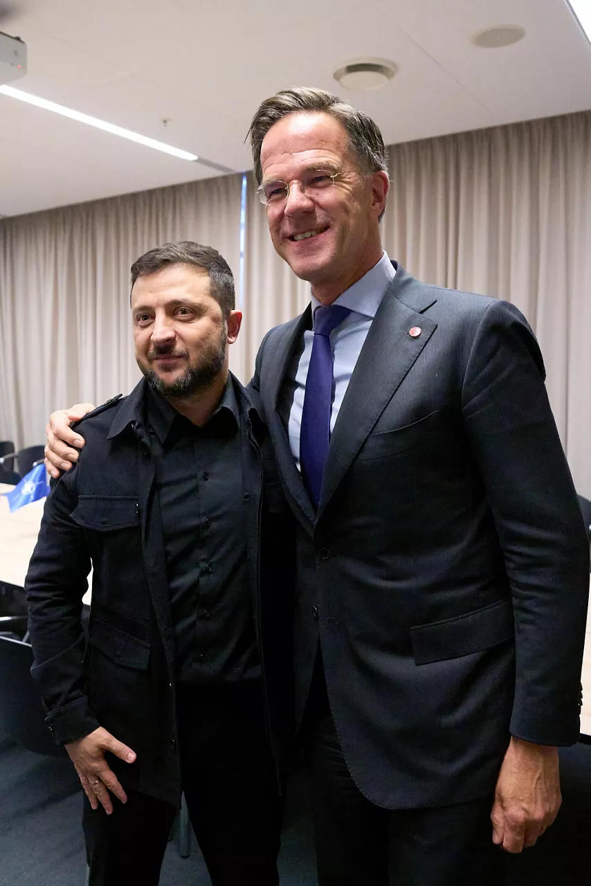 NATO Secretary General Mark Rutte meets with Volodymyr Zelenskyy, President of Ukraine