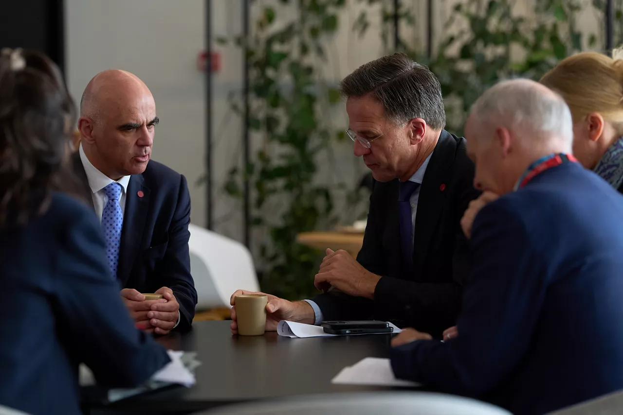 NATO Secretary General Mark Rutte meets with Alain Berset, Secretary General of the Council of Europe