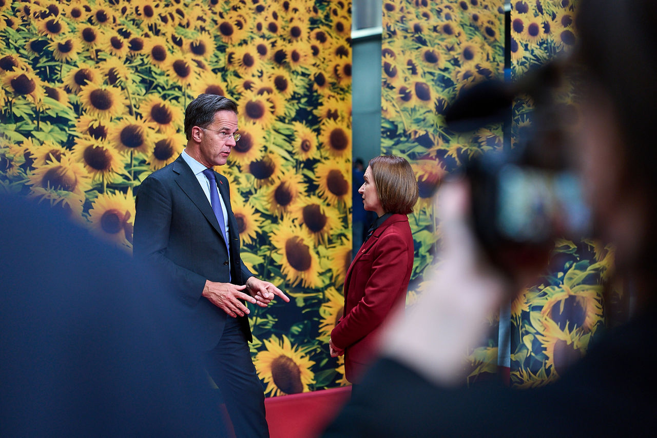 NATO Secretary General Mark Rutte meets with Maia Sandu, President of Moldova