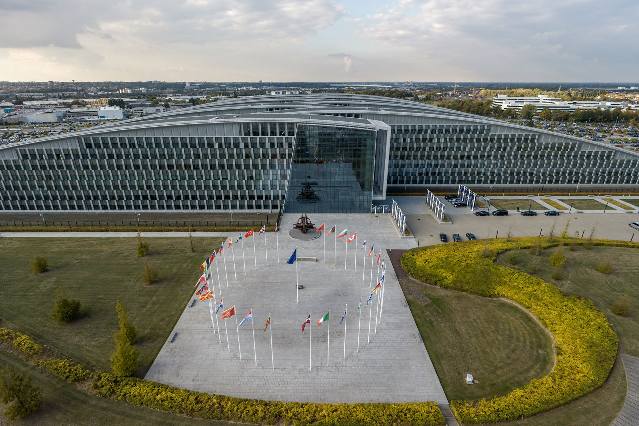 Photos of NATO headquarters in Brussels taken by a drone