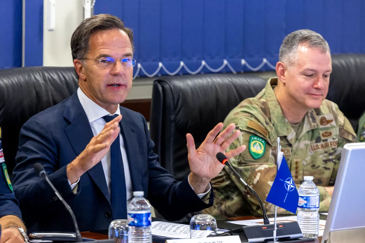 NATO Secretary General Mark Rutte and Supreme Allied Commander Europe, General Alexus G. Grynkewich participating in the NAC meeting at SHAPE
