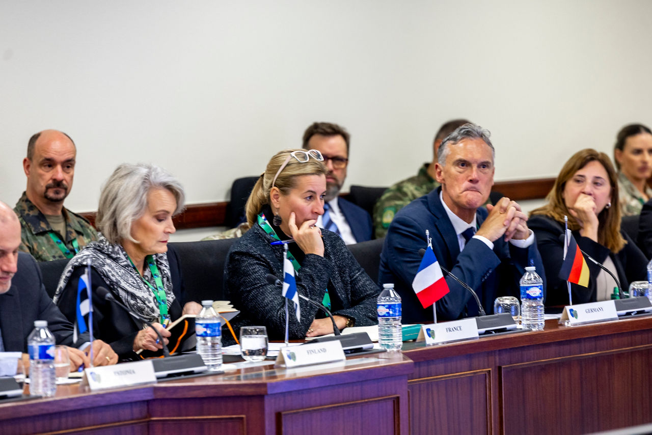 Meeting of the North Atlantic Council
Piritta Asunmaa, Permanent representative of Finland to NATO

Representative for France

Detlef Wächter, Permanent Representative for Germany to NATO

Vasiliki Gounari, Permanent representative of Greece to NATO