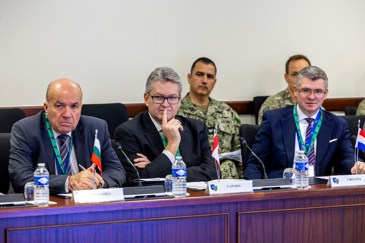 Meeting of the North Atlantic Council
Nikolay Milkov, NATO Permanent Representative for Bulgaria

Representative for Canada

Mirko Ujdenica, Permanent Representative of Croatia to NATO (Chargé d’Affaires ad interim)