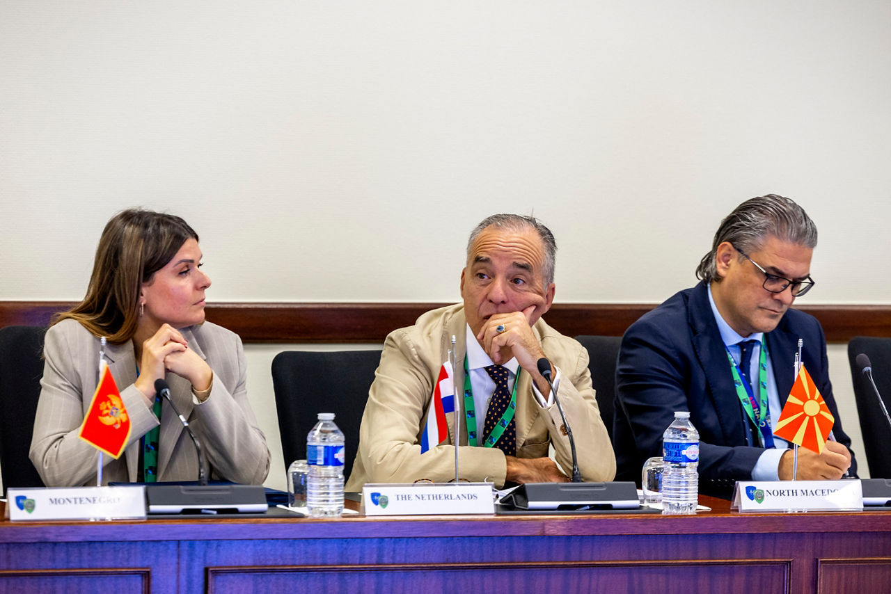 Meeting of the North Atlantic Council
Milena Kalezic, NATO Permanent Representative for Montenegro

Thijs van der Plas, Permanent Representative of the Netherlands to NATO 

Ismail Ebipi, Chargé d’Affaires of North Macedonia to NATO