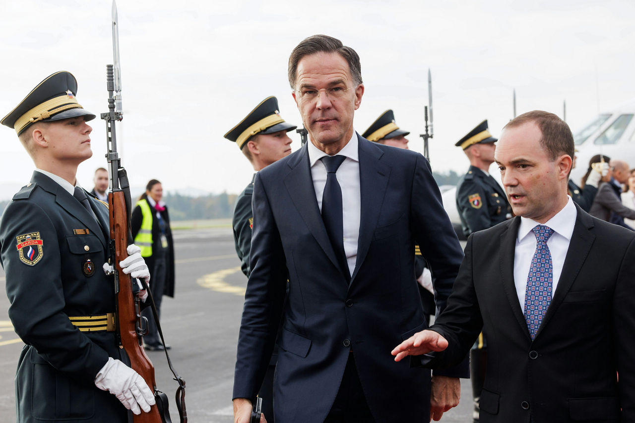  NATO Secretary General Mark Rutte arrives in Ljubljana, Slovenia