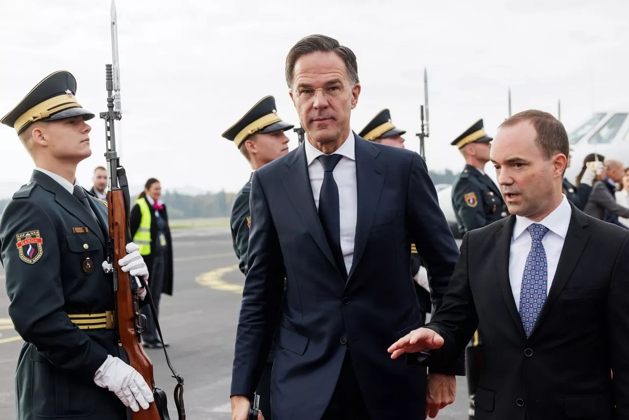  NATO Secretary General Mark Rutte arrives in Ljubljana, Slovenia