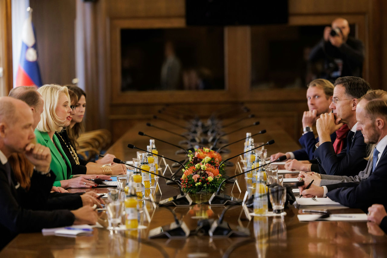 NATO Secretary General Mark Rutte meets with Urška Klakočar Zupančič., Speaker of the National Assembly of Slovenia
