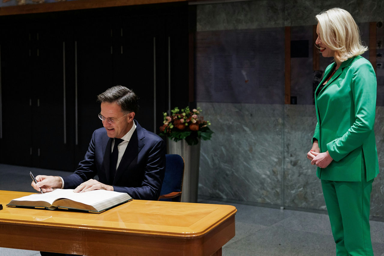 NATO Secretary General Mark Rutte meets with Urška Klakočar Zupančič., Speaker of the National Assembly of Slovenia