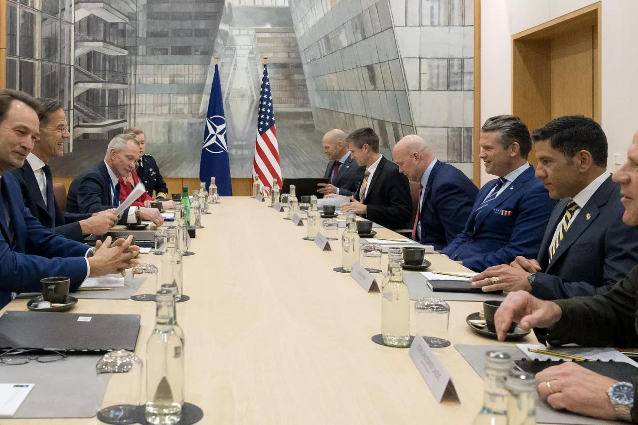 NATO Secretary General Mark Rutte and Pete Hegseth, US Secretary of War 