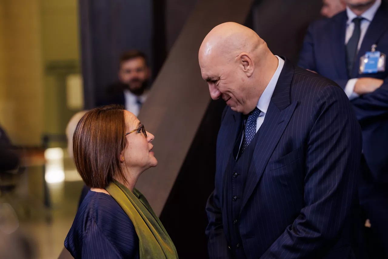 Yuriko Backes (Minister of Defence, Luxembourg) and Guido Crosetto (Minister of Defence, Italy)