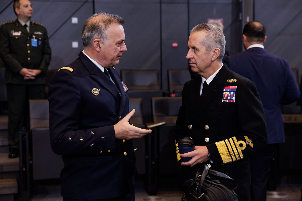 Supreme Allied Commander Transformation, Admiral Pierre Vandier and Deputy Supreme Allied Commander Europe Admiral Sir Keith Blount