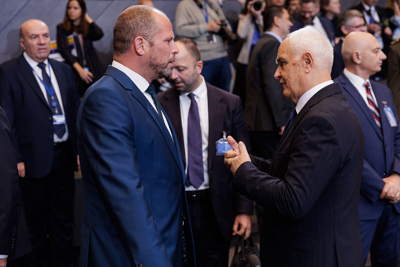 Theo Francken (Minister of Defence, Belgium) and Atanas Zapryanov (Minister of Defence, Bulgaria)