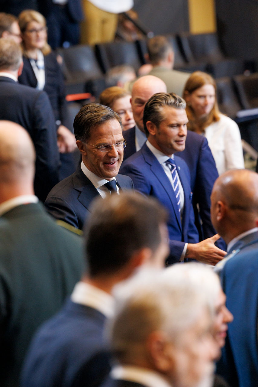 NATO Secretary General Mark Rutte and Pete Hegseth (US Secretary of War)