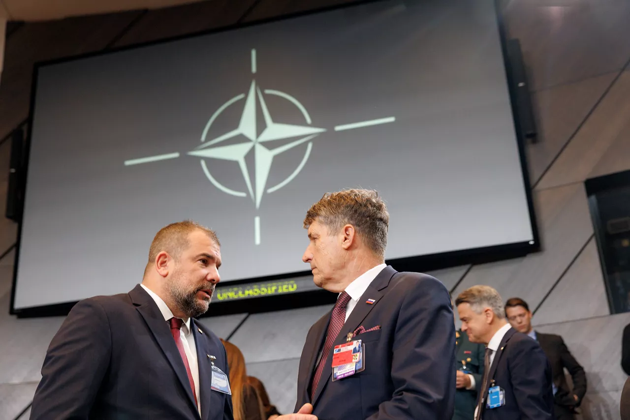 Dragan Krapović (Minister of Defence, Montenegro) and Borut Sajovic (Minister of Defence, Slovenia)