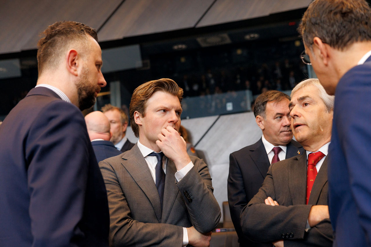 Władysław Kosiniak-Kamysz (Minister of Defence, Poland), Ruben Brekelmans (Minister of Defence, Netherlands), Nuno Melo (Minister of Defence, Portugal) and Liviu-Ionuț Moșteanu (Minister of Defence, Romania)