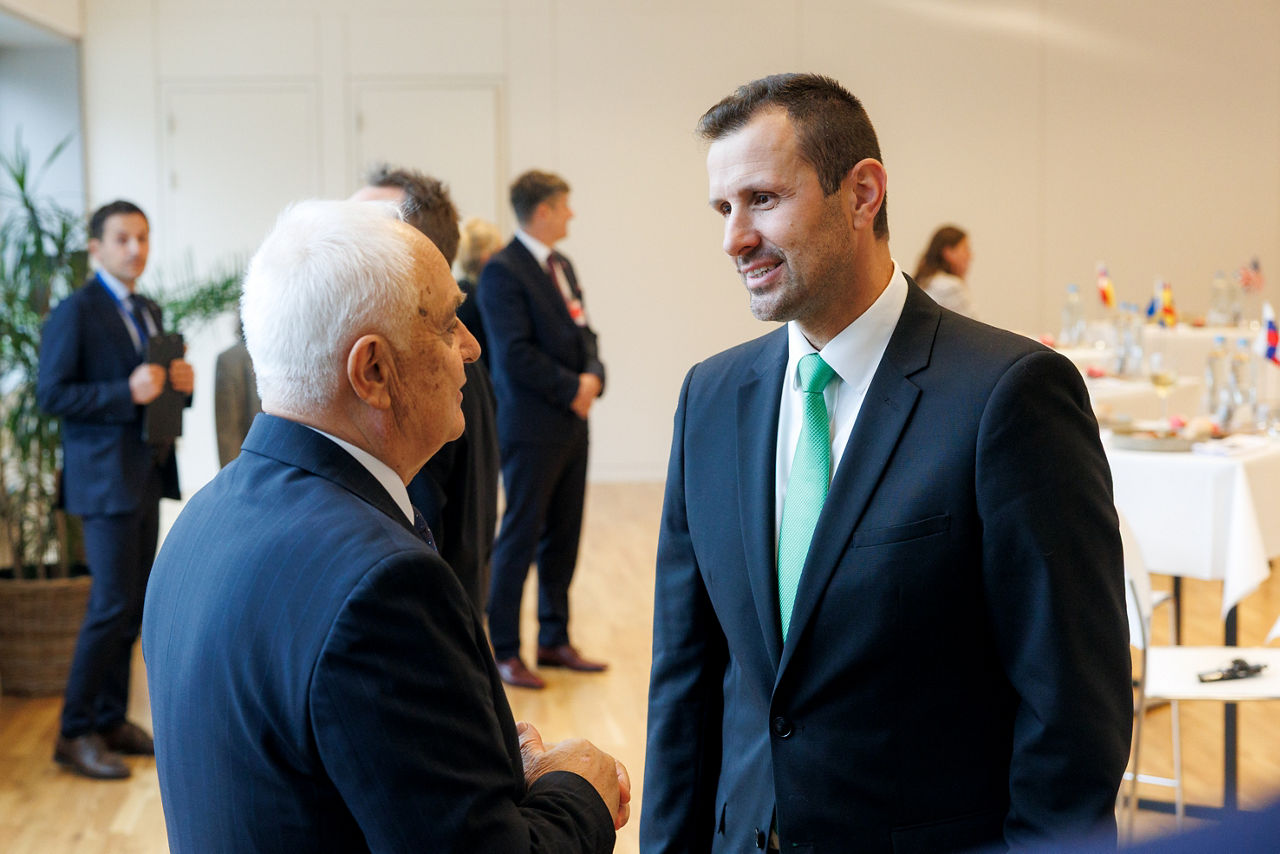 Atanas Zapryanov (Minister of Defence, Bulgaria) and Daniel Blažkovec (Deputy Minister of Defence, Czechia)