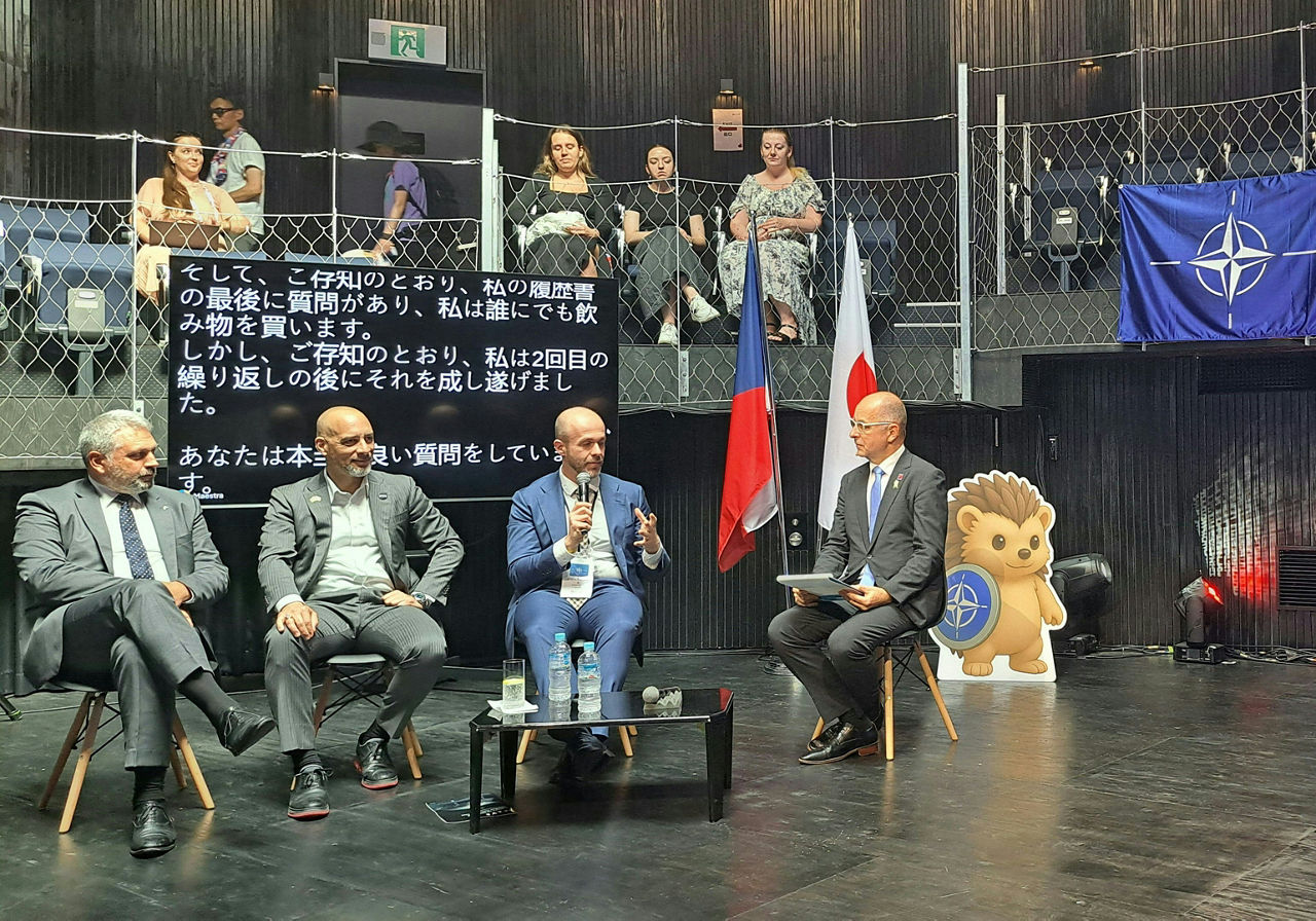 The industry event at the Czech Pavilion included a panel discussion organised by NATO’s Science for Peace and Security Programme with representatives from industry and NATO’s DIANA (Defence Innovation Accelerator for the North Atlantic).