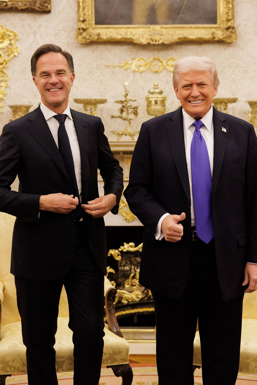 NATO Secretary General Mark Rutte meets with US President Donald Trump