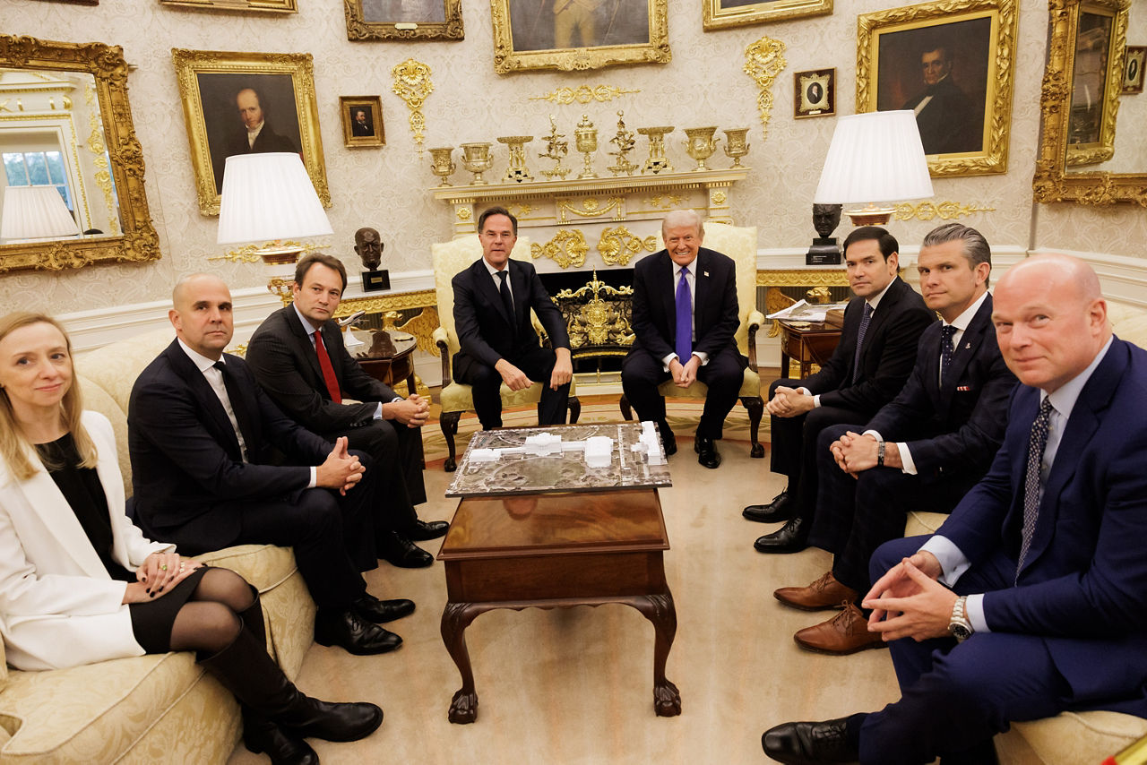 NATO Secretary General Mark Rutte meets with US President Donald Trump