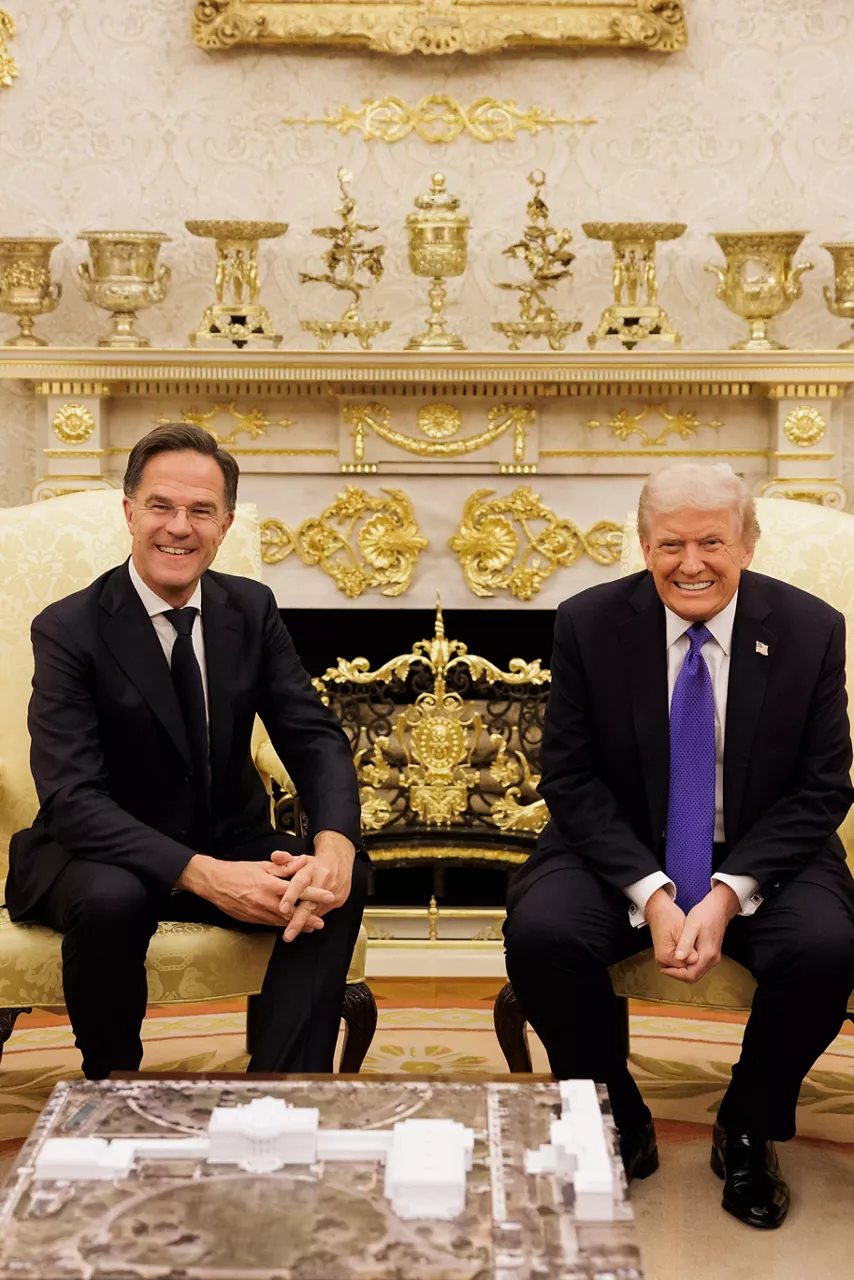 NATO Secretary General Mark Rutte meets with US President Donald Trump