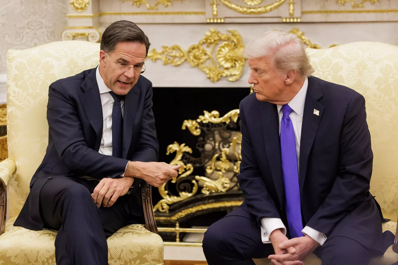 NATO Secretary General Mark Rutte meets with US President Donald Trump